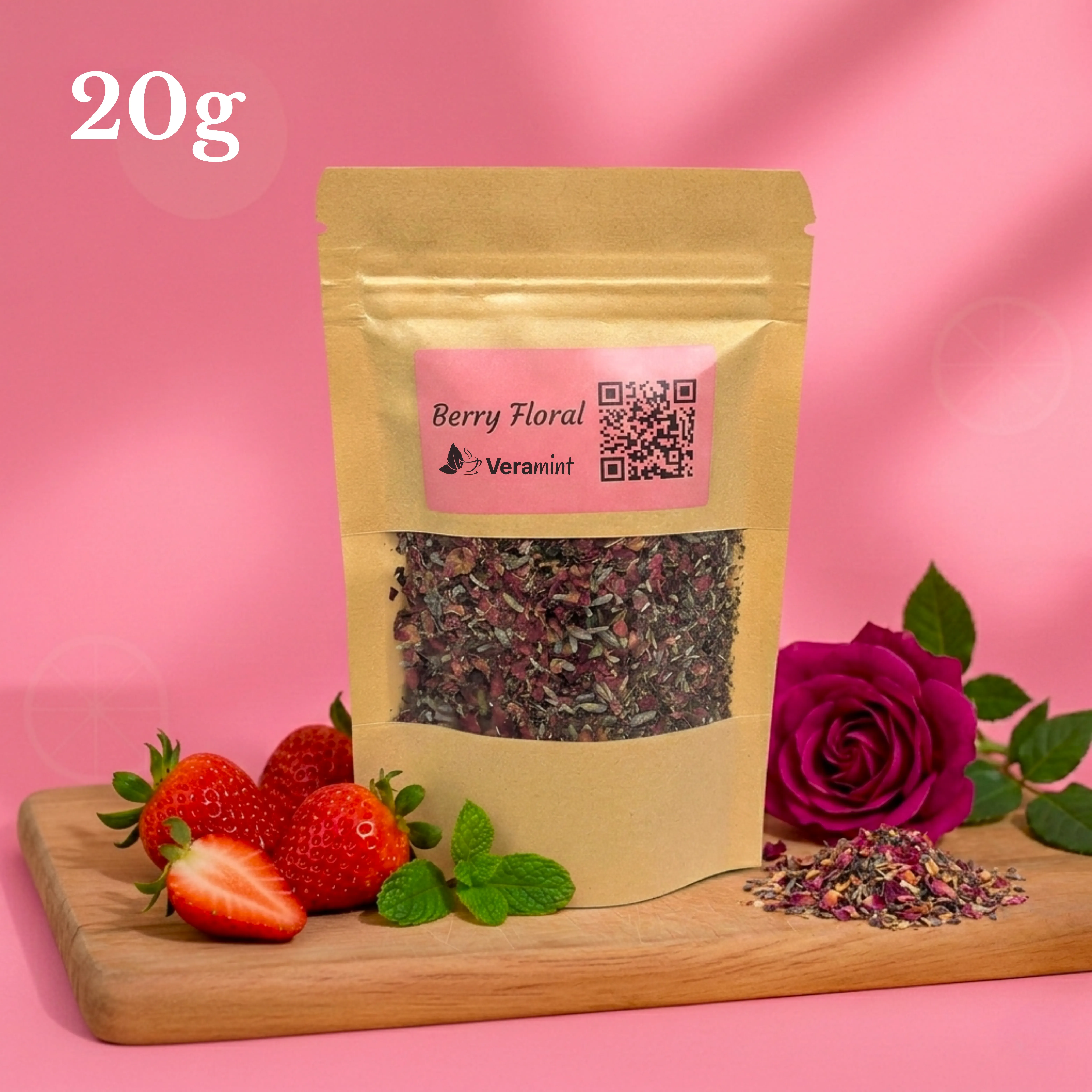 Berry floral mint tea product