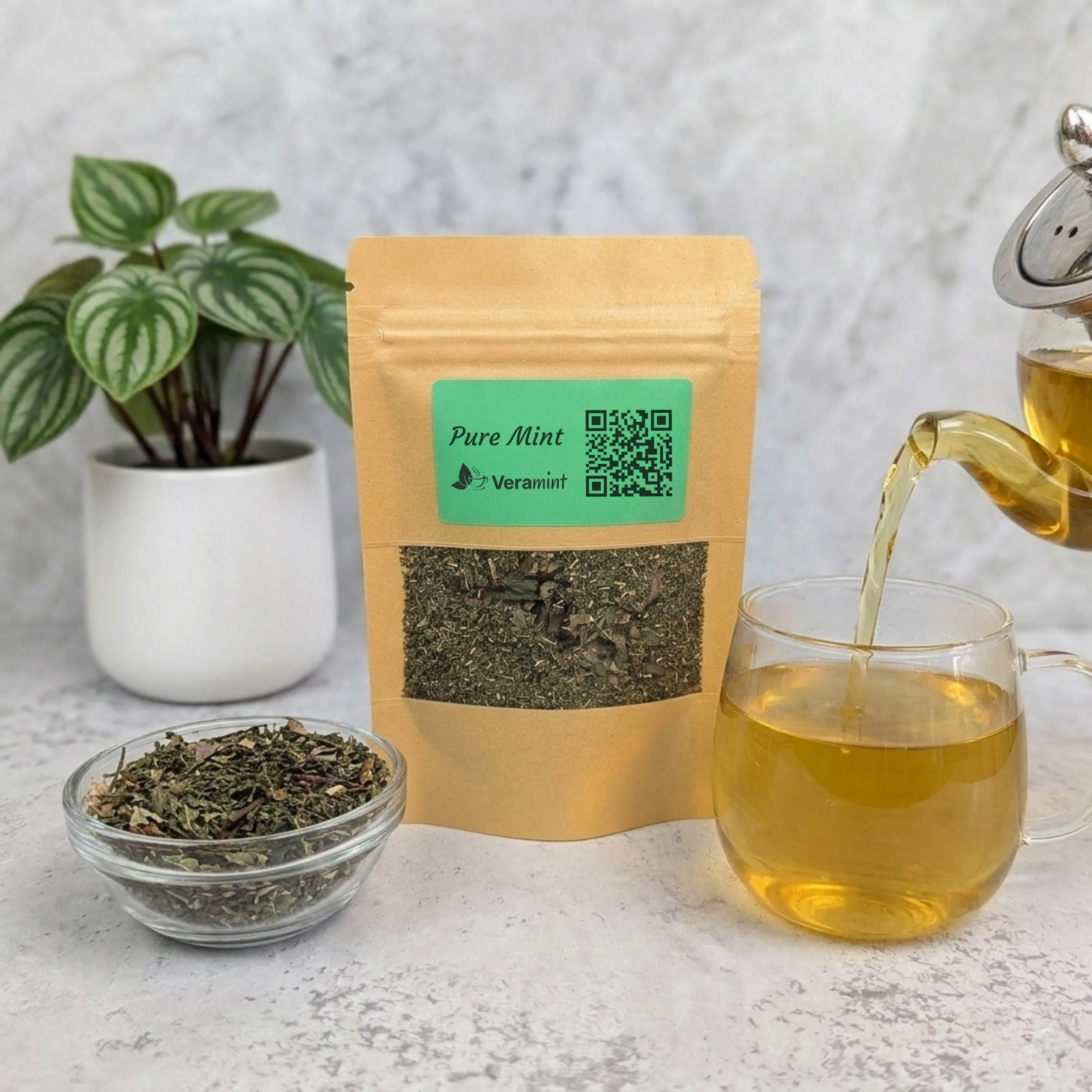 pure mint tea blend packet photo