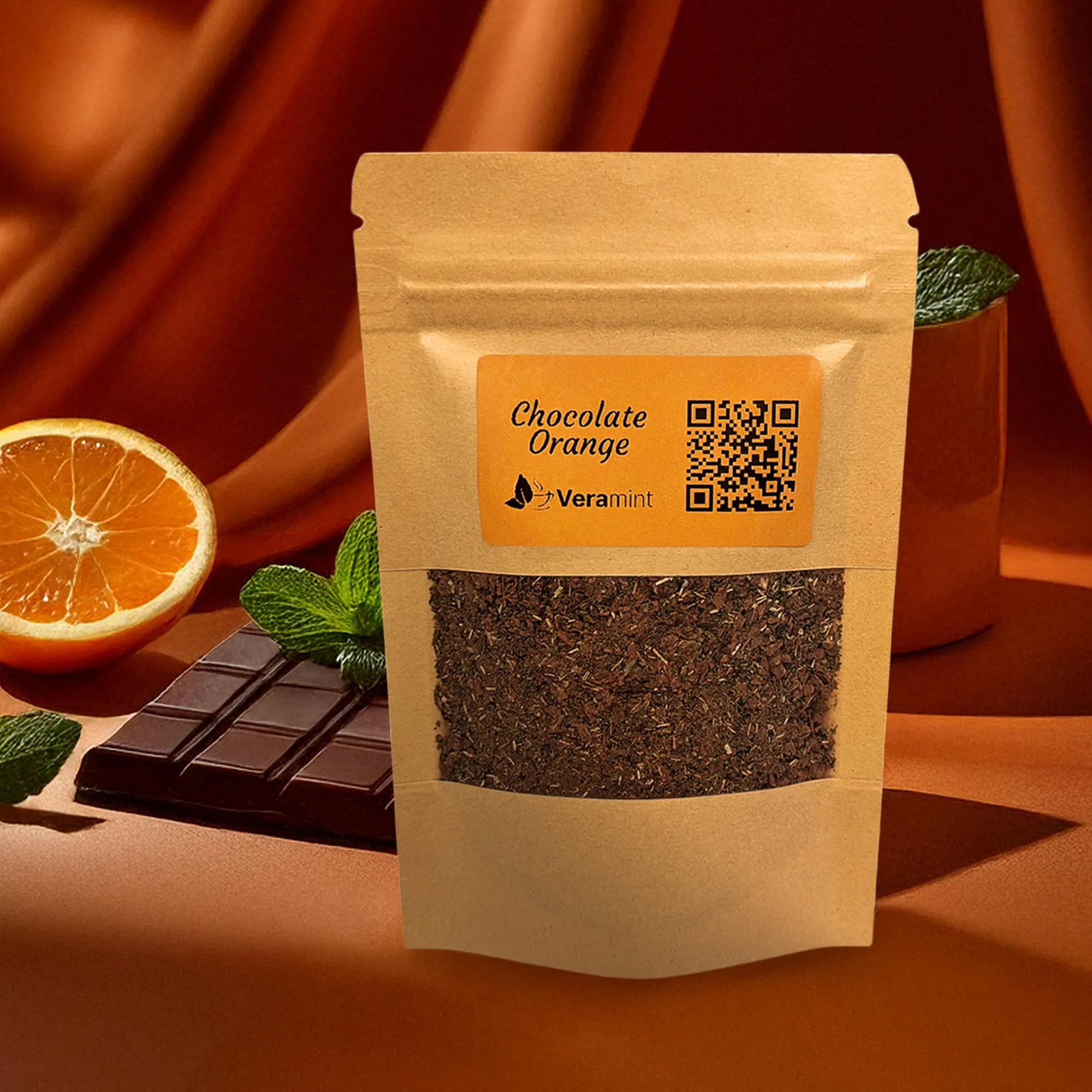 Chocolate orange mint tea product