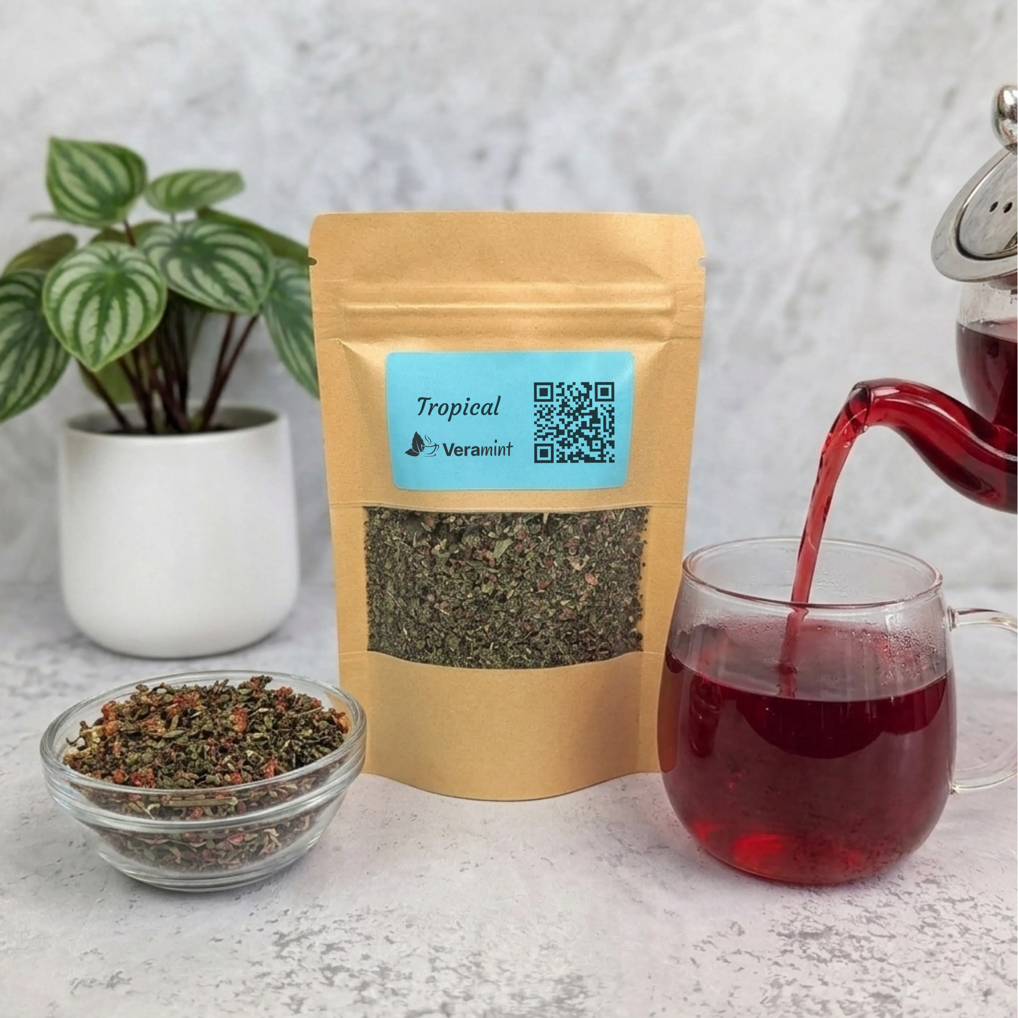 tropical tea blend packet photo