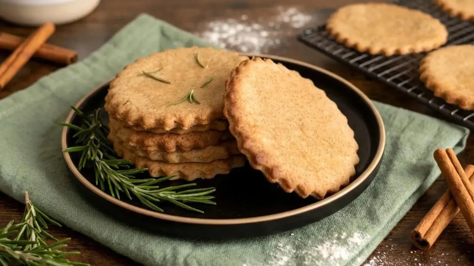 Cinnamon, Ginger & Rosemary Biscuits recipe