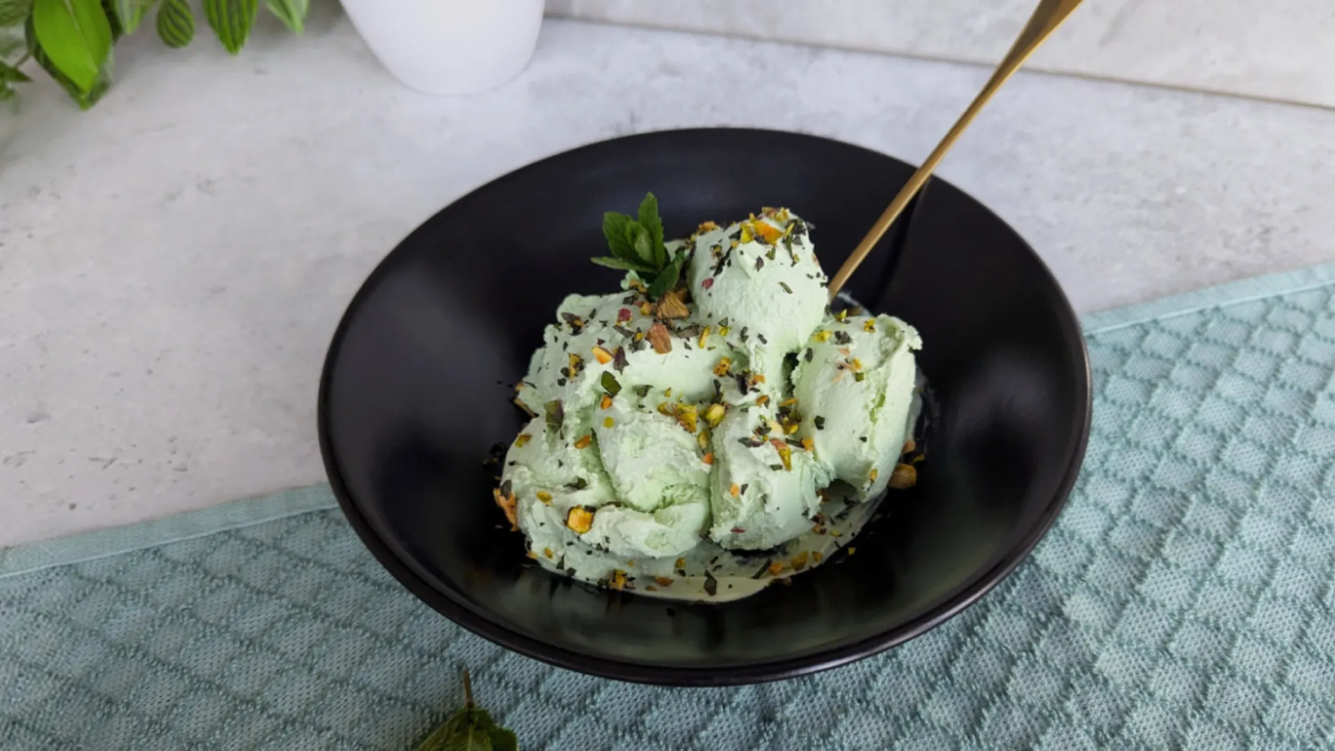 Mint Pistachio Ice Cream recipe